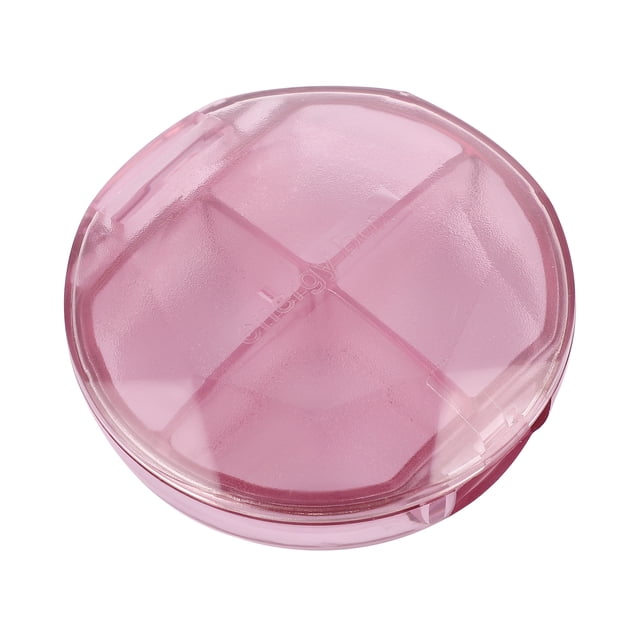 EeaseCA 1pc Pill Organizer Mini Pill Case Creative 4 Compartments Pill Storage Box