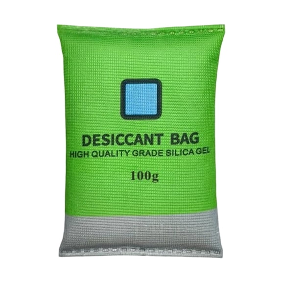 Luluganb 100G [ 1 Pack] Reusable Dehumidifier Bags,Desiccant Packs for Storage,Color Indicating Silica Gel Desiccant Packets,Moisture Absorbers for Storage,Dehumidifier Bag for Closets,Green-100g