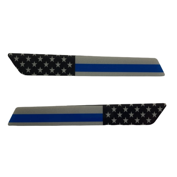 Kustom Cycle Parts Premium Aftermarket Blue Line American Flag Saddlebag Inserts sold in pairs. Fits Harley Davidson Touring Models. Street Glides Road Glides. Made in USA. (2014 and Newer Touring