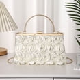 thumbnail image 4 of FENOHREFE Womens Clutch Purse Rose Decoration Evening Bag Elegant Handbag with Removable Chain Strap for Bridal Wedding Party Prom, 4 of 8