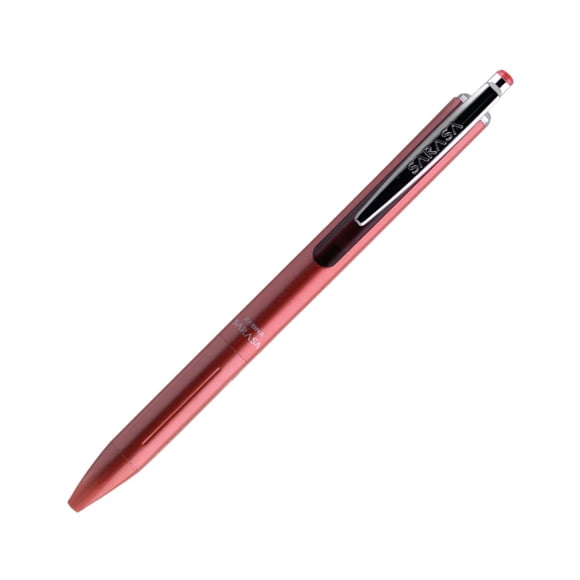 Zebra Bolígrafo retráctil Sarasa Grand Tinta gel Secado rápido Punto 0,7 mm Cuerpo metálico Estuche 1 pieza Color Rosa