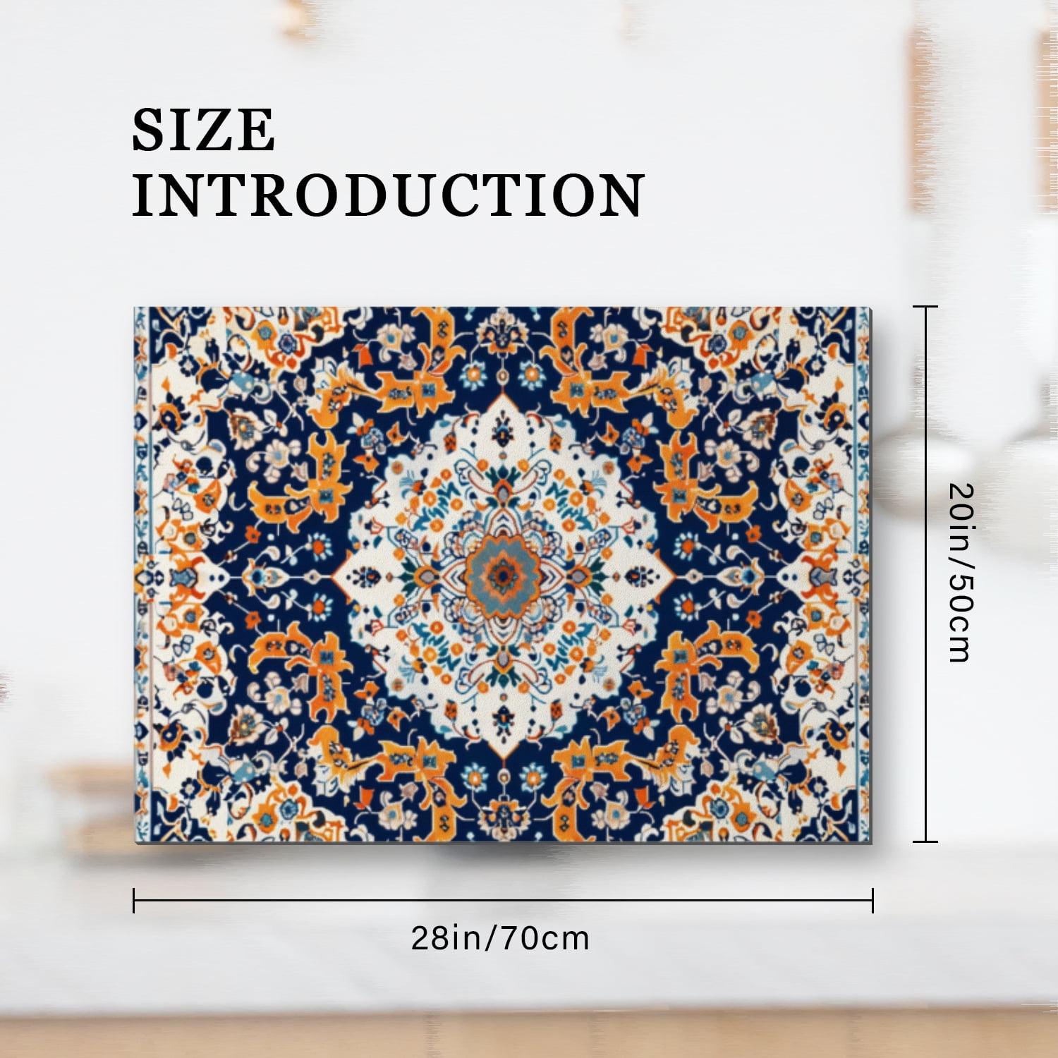 Stove Covers for Flat Top Stoves, Bohemia Mandala Flowers Element Vintage Print Non-slip Induction Cooktop Ceramic Mat, Multifunctional Gas Stove Pad for Kitchen RV (28×20 Inch)