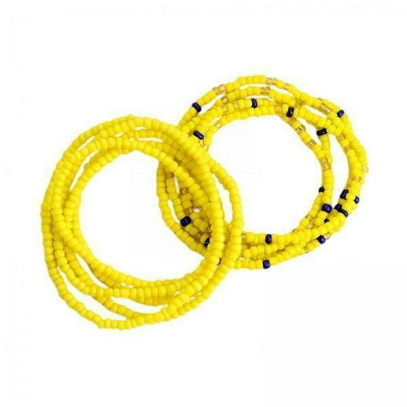 Cadena De Cuentas Para La Cintura Strade Fareast Limited Estilo Bohemio Color Amarillo 3x2 Piezas