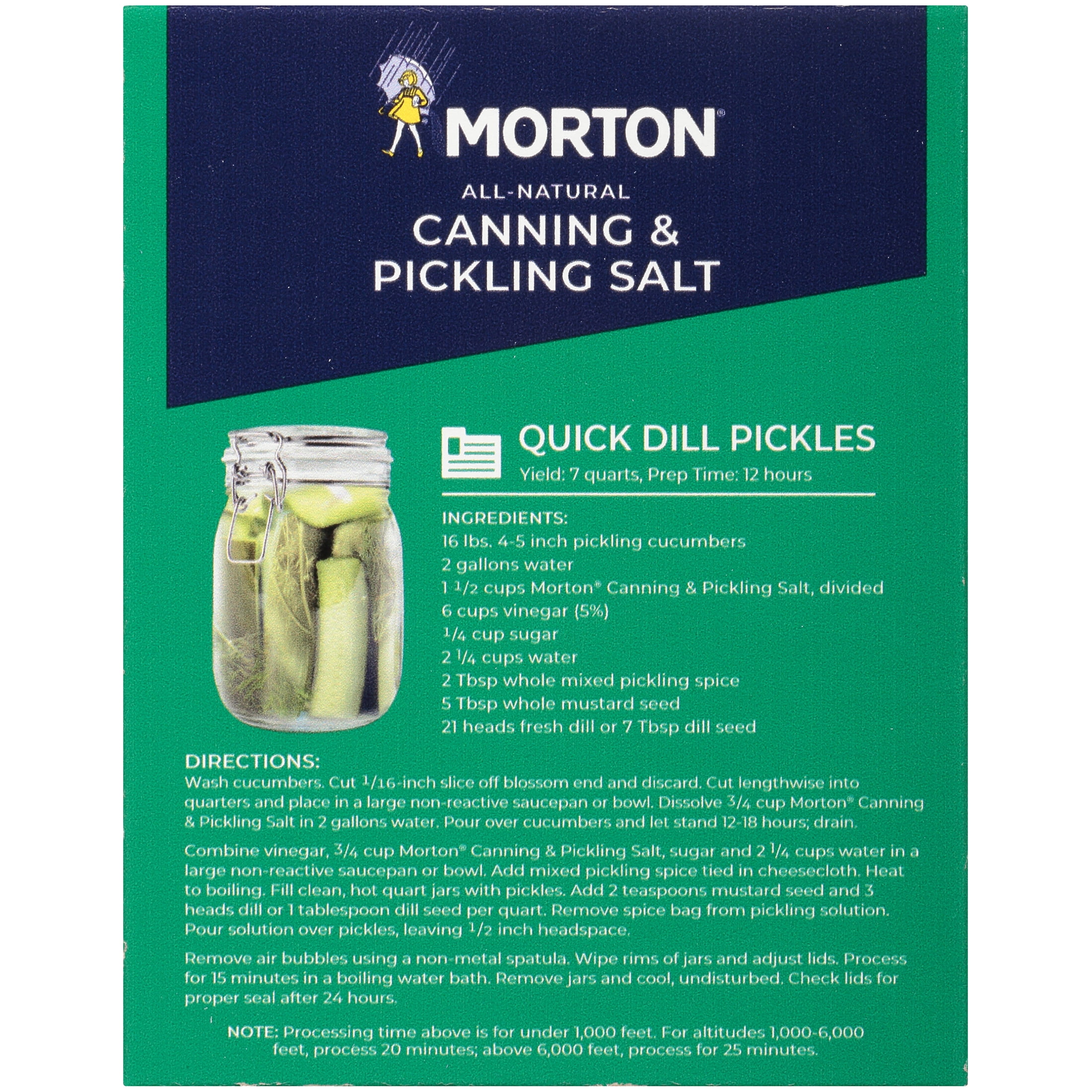 Morton Canning & Pickling Salt, Canning Salt, 4 lb