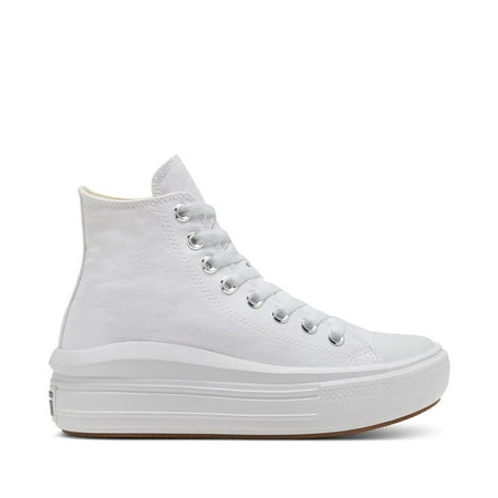 Converse Chuck Taylor All Star Move-Hi 568498C Women s White Sneakers Shoes C658 (7.5)