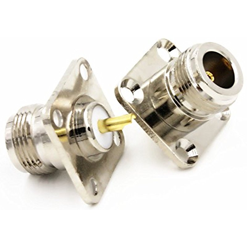 N Female Jack with 4 Holes Chassis Panel Solder RF Connector Quick USA