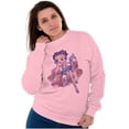 thumbnail image 5 of Betty Boop Cartoon Hottie Tattoo Women Crewneck Sweatshirt Brisco Brands 3X, 5 of 6