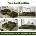 thumbnail image 4 of SOULART 108" Chenille L-Shaped Sectional Sofa Set, Modular 2-Piece with 6 Pillows, Beige, Free Combination for Living Room & Bedroom, 4 of 9