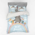 thumbnail image 1 of Ambesonne Rainbow Bedding Set 4 Pcs, Best Animal Friends, Queen, Multicolor, 1 of 3