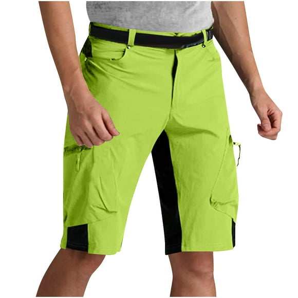 Gspmoly Cargo Shorts for Men, Men'S Summer Casual Solid Fashion Pockets Elastic Waist Zipper Comfortable Shorts Cargo Pant Mens Gym Shorts Clearance Items Green XXL