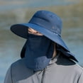 thumbnail image 2 of SikaFu Sunscreen Hat For Men, Summer Sunshade Hat, Face Covering Fishing Hat, Detachable Large Brim Fisherman's Hat, Waterproof Mountaineering Hat, 2 of 9