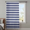 thumbnail image 4 of Blue Plaid Sheer Curtains 54" Long, Modern Minimalist Geometric Gingham Checkered Light Filering Curtains, Breathable Simi Curtain Privacy Drapes for Kitchen Bathroom Nursery Small Window Treatment, 4 of 9
