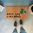 thumbnail image 4 of Summer Doormats Green Leaf Tropical Plant Door Mats Entrance Low Profile Non Slip Rubber Back Doormat for Floor Welcome Indoor Outdoor Door Mats Non Slip Durable Soft Entry Doormats for Entryway, 4 of 4