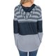 thumbnail image 3 of Sudadera con Capucha Manga Larga Empalme De Rayas Ajuste Suelto Suave Sudadera con Capucha para Mujer para Cita Diaria En La Universidad Gris S, 3 of 6