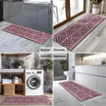 thumbnail image 2 of Brown Ethnic Pattern Kitchen Rug Mat,Kitchen Runner Rugs Non Skid Washable,Decorative Kitchen Floor Mats for Kitchen,Sink,Laundry,17"X47", 2 of 5