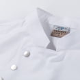 thumbnail image 2 of Cateissary Chaqueta de Chef, delantal de cocina de algodón, ropa de tres botones, camisas de verano de carnicero para hombres, suministros de blanco SG, 2 of 6