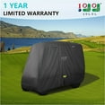 thumbnail image 5 of 10L0L Heavy Duty Golf Cart Cover 4 Passenger for Yamaha EZGO Club Car, 600D Waterproof Rain Cover, Golf Cart Accessories, Black, 5 of 7