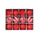 thumbnail image 1 of Conjunto de adornos colgantes para árbol de Navidad Inteprter 12 bolas de 6 cm rojo, 1 of 6