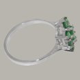 thumbnail image 5 of LBG British Made 925 Sterling Silver Real Genuine Emerald Womens Statement Ring - 33 size options - Size 5.75, 5 of 9
