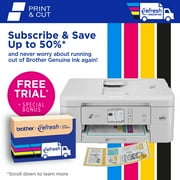Brother MFC-J1800DW Print & Cut Wireless All-In-One Inkjet Printer with Automatic Paper Cutter