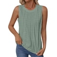thumbnail image 2 of OSFVNOXV Eyelet Tank Tops for Women Sleeveless Summer Boho Top Dressy Dressy Casual Pleated Tunic Tops 2026, 2 of 9