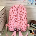 thumbnail image 4 of Bow Backpack For Women Aesthetic Nylon Rucksack Cute Kawaii Backpack Set With Bow Pattern, 4 of 6
