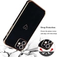 thumbnail image 5 of ZUKKASHAN for iPhone 12 Case Cute Girls Silicone Heart Pattern Design Case Fashion Plating Edge Ultra Thin Shockproof Protective Bumper Phone Case for iPhone 12, 5 of 7