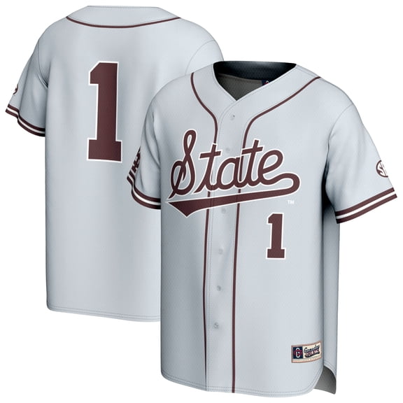 Youth GameDay Greats Gray Mississippi State Bulldogs Lightweight Collegiate Baseball Fashion Jersey
