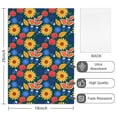 thumbnail image 2 of 2 Pcs Pioneer Flower Floral Print Pattern Kitchen Towels, Funny Microfiber Dish Towel Set, 18" X 26" Tea Towels, 2 of 6