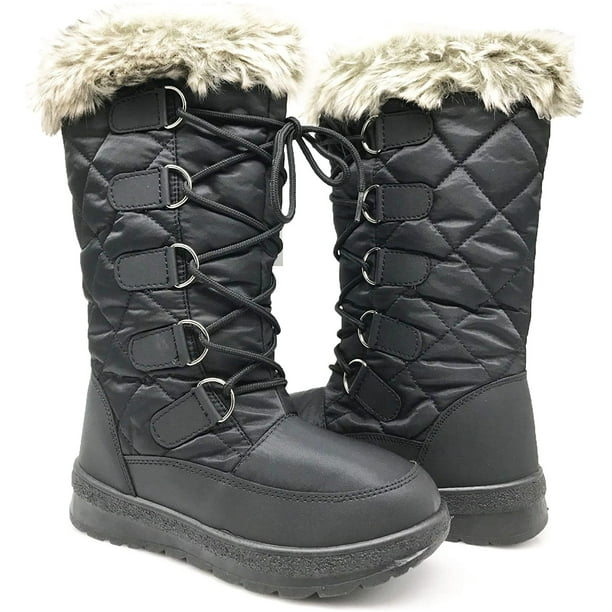BPAnna Almeida Women's Snow Boots Fur Insulated Zipper Winter Shoe