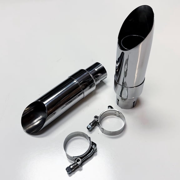 Shorty GP Exhaust Stainless Tips FOR Harley Davidson Road King 95-16 W/O Baffle