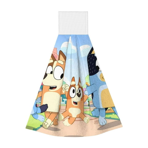 Johaoi Bluey Print Hand Bath Towels,Decorative Bathroom Towels for Gym Shower Hotel and Spa,14'' x 15''