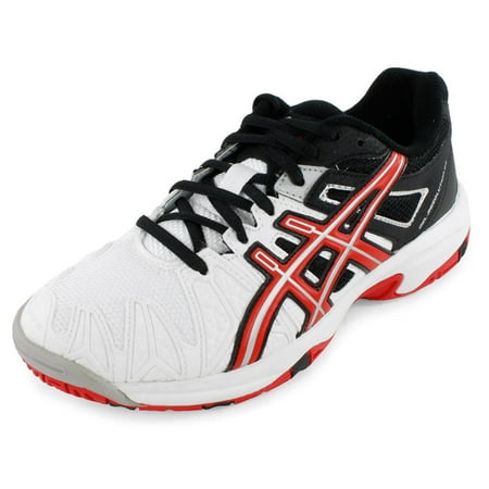 Asics Juniors Gel Resolution 5 Tennis Shoes White And Fiery Red Departments
