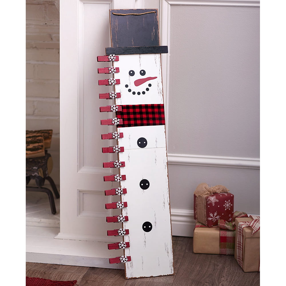 The Lakeside Collection 3-Ft. Snowman Christmas Card Holders - Snowman ...