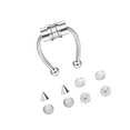 thumbnail image 1 of facefd Magnetic Fake Septum Nose Rings Hoop Horseshoe for Women Bright Silver, 1 of 8