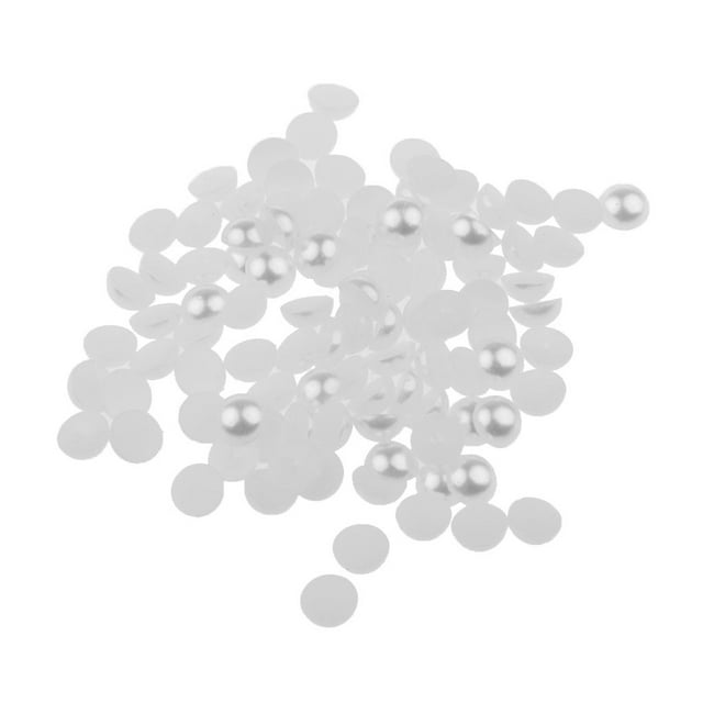 segolike 500 Pcs Demi-Rond Dos Plat Perle Ornement pour Nair 8mm