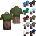 thumbnail image 5 of OIOLOYJM Golf Shirts for Men 3D Print Novelty Performance Short Sleeve Mesh Casual Quick Dry Breathable Polo Shirts Fashion Cute Cuteout Collared Clothes Navy 3XL, 5 of 5