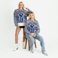 thumbnail image 6 of Women's Gameday Couture  Gray New York Giants Arch Rivals Faded Wash Sweatshirt, 6 of 7