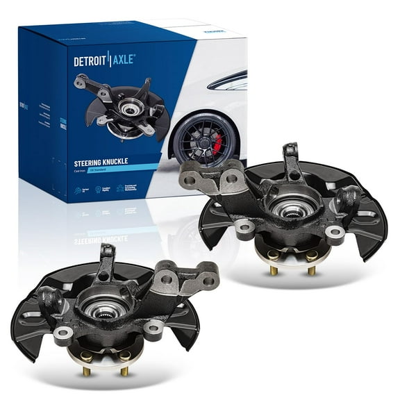 Detroit Axle - Front Steering Knuckles for 2003-2008 Toyota Corolla 2004 2005 2006 2007 2 Steering Knuckles & Wheel Bearing Hubs Replacement