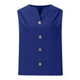 thumbnail image 3 of Kaemgyyd Women's Sleeveless Tank Tops Summer Button down Shirts Casual Office Ladies Shirts Beach Vaction Clothes, 3 of 4
