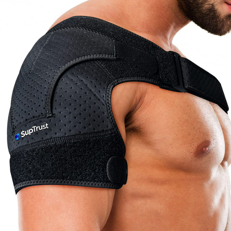 Nofaner Shoulder Compression Sleeve Arm Wrap for Shoulder Stability and  Recovery, Shoulder Support Brace with Pressure Pad for Men Women(M42-45cm)