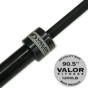 Valor Fitness Olympic Deadlift Bar  Max Weight 1200lbs - 45lb - 90.5 in - 27 mm- Heavy Duty Powerlifting Strongman Gym Equipment Meets IPF Standards