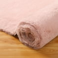 thumbnail image 6 of GlowSol 2' x 5.2' Area Rug Soft Faux Rabbit Fur Chair Cover Seat Pad Fuzzy Mat for Bedroom Living Room Girls Room, Pink, 6 of 6