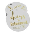thumbnail image 1 of Inkdotpot Real Gold Foil Cheers To Retirement Tags Favor Hang Paper Tags 50 Pieces, 1 of 1