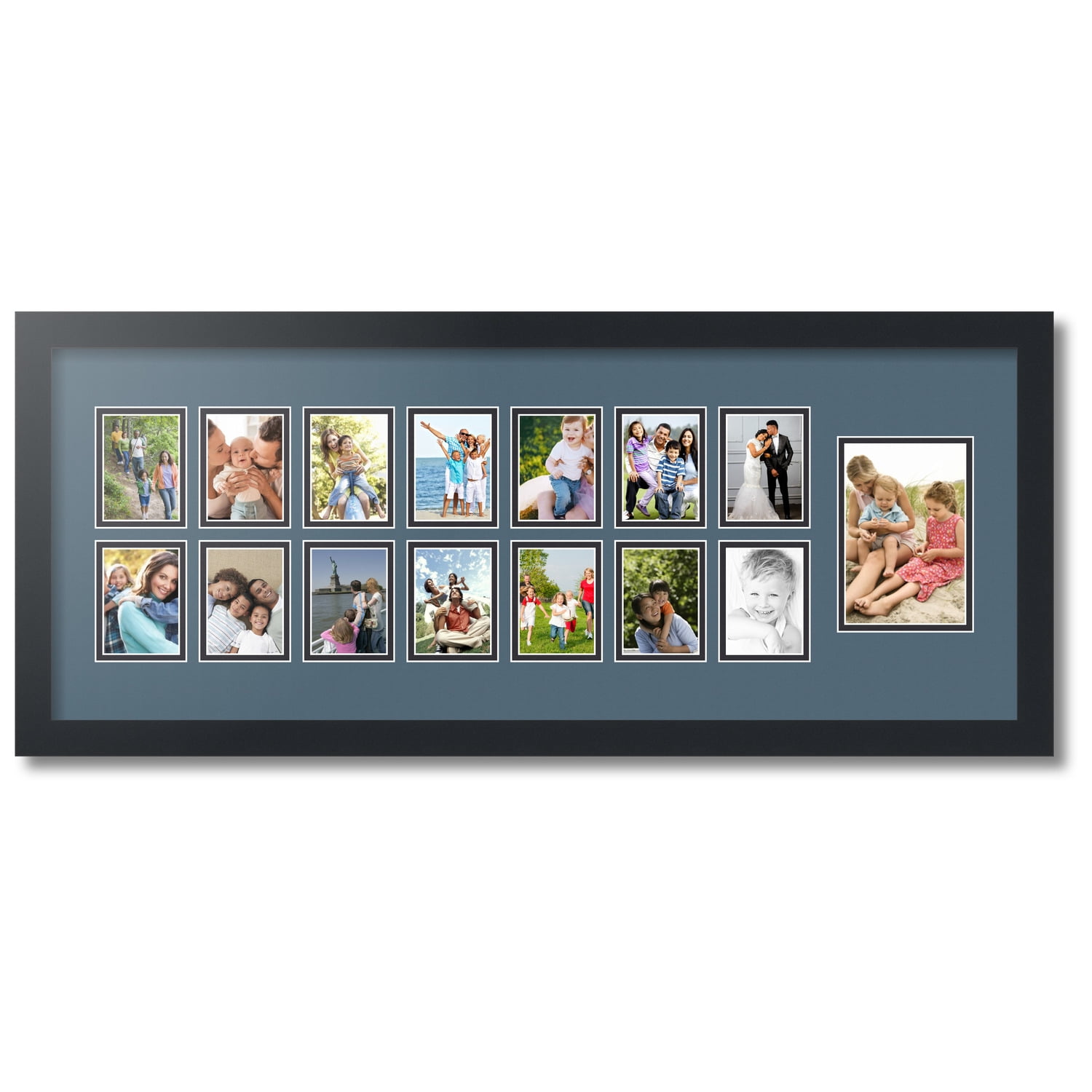 HUGE FELT SIX PHOTO PICTURE FRAME COLLAGE FAMILY SENTIMENT MEMORIES GIFT NEW 