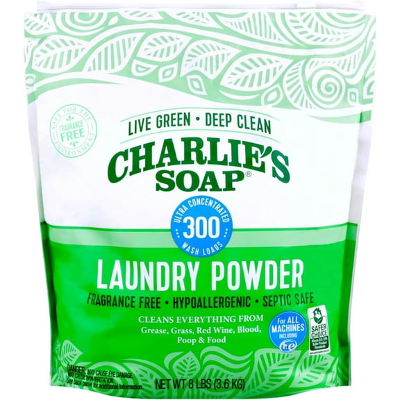 Charlie’s Soap Hypoallergenic Laundry Detergent Powder Gentle 8lb Bag