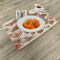 thumbnail image 2 of Ambesonne Mandala Place Mats Set of 4, Medieval Witchy Mushrooms, Standard Size, Dark Salmon Eggshell, 2 of 5
