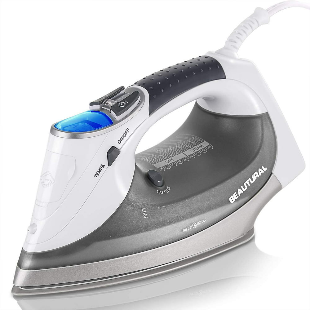 BEAUTURAL 1800-Watt Steam Iron with Digital LCD Screen, Double-Layer ...