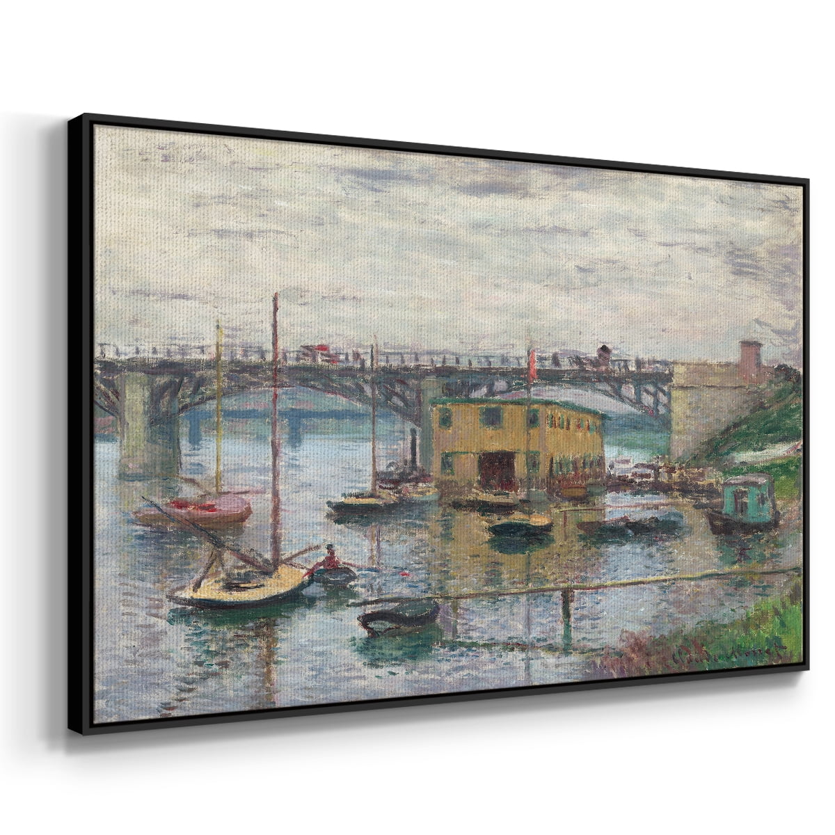Vintage Landscape-CLV By Wexford Home Framed in Black Wood Gallery Wrapped Canvas 27 in. x 41 in.