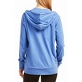 thumbnail image 4 of Women's Zip Up Cotton Light Hoodie Jacket (L, Blue), 4 of 4